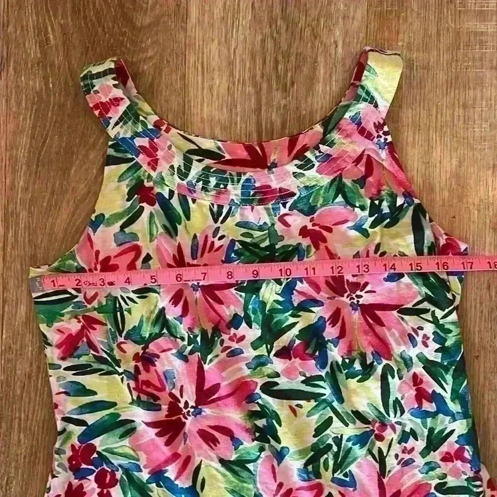 EUC Tommy Bahama Sunset Cove Sleeveless Dress Size Small Cotton Blend Round Neck - Picture 7 of 11